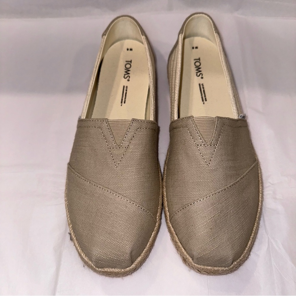 TOMS Alpargata Rope 2.0 Slip-On Summer Style Women’s Shoes Size 8 Tan